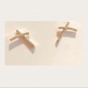 Feel Elegant & Timeless | X Cubic Zircon Stud Earrings Accessories Jewelry